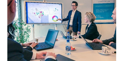 Cartographie web interactive : Ricoh et Business Geografic présentent la plateforme logicielle GEO Software sur les écrans interactifs Ricoh