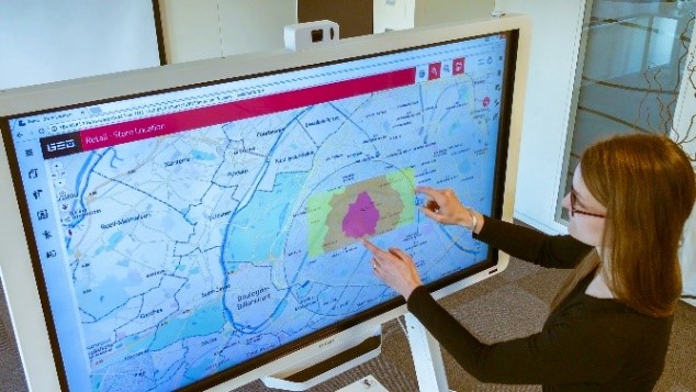 Cartographie web interactive : Ricoh et Business Geografic présentent la plateforme logicielle GEO Software sur les écrans interactifs Ricoh